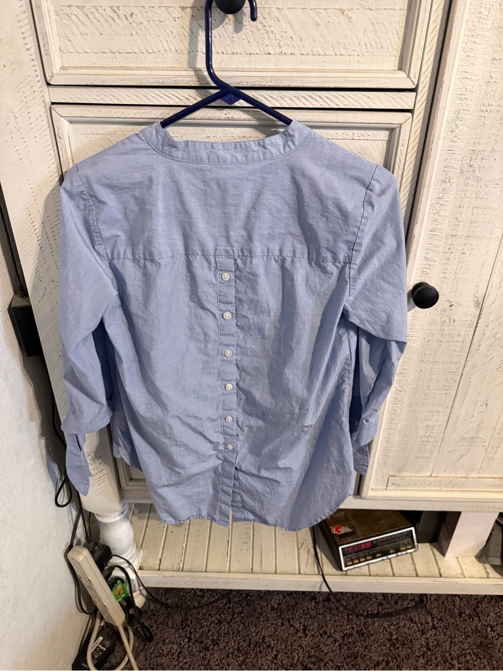 Talbots Light Blue Button-Back Women's Blouse